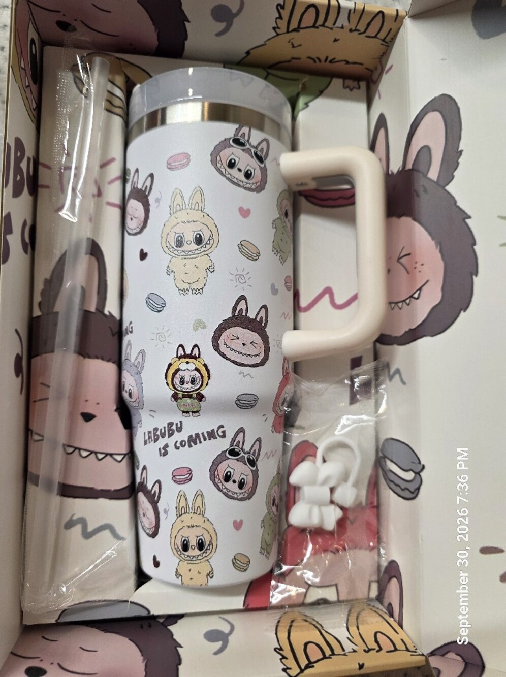 Labubu-themed 40oz insulated Metal Cup